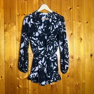 Eight Sixty Monochrome Abstract Romper